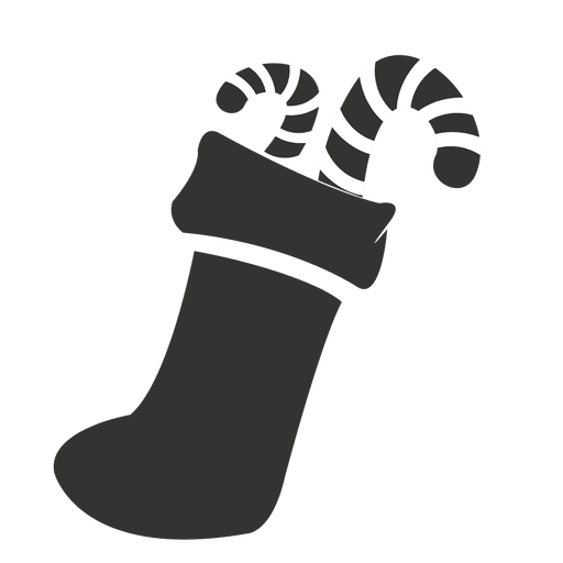 Icono de calcetín de bastones de caramelo Diseño PNG