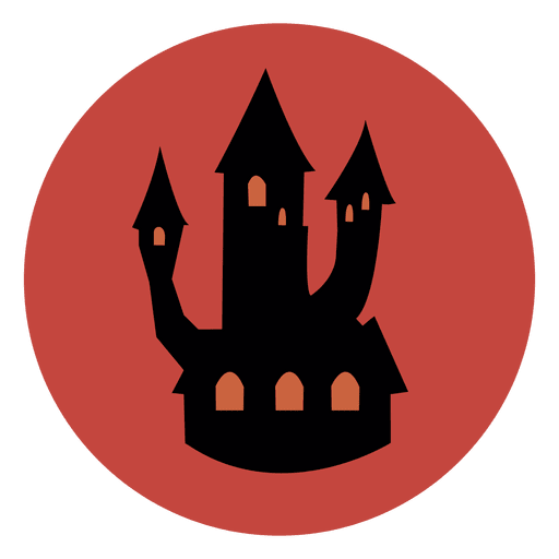 Icono de círculo de castillo Diseño PNG