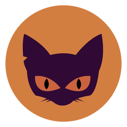 Ícone de círculo de cara de gato Desenho PNG