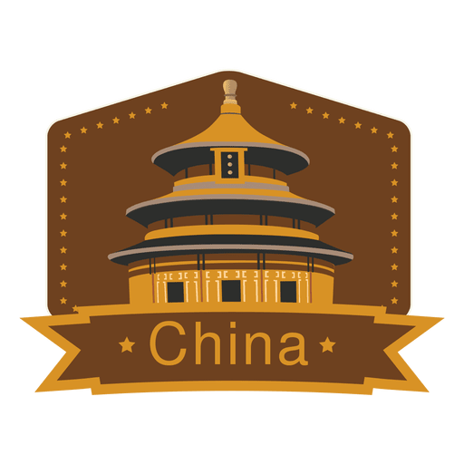 China Wahrzeichen Emblem PNG-Design