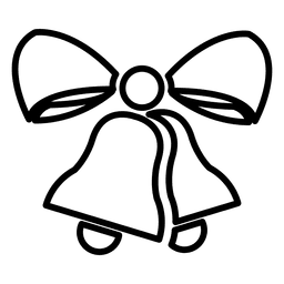 Ícone da linha de sinos de Natal Desenho PNG