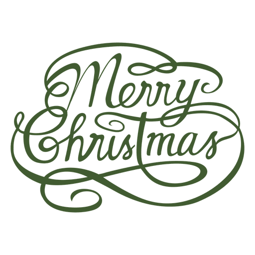 Christmas callygraphy label PNG Design