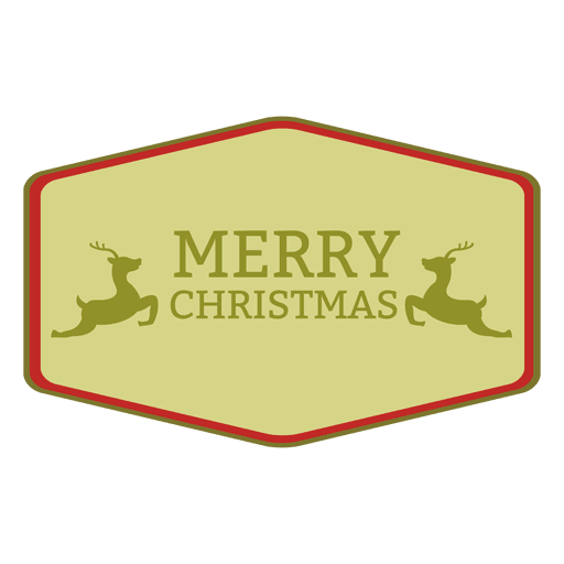Christmas rectangle label