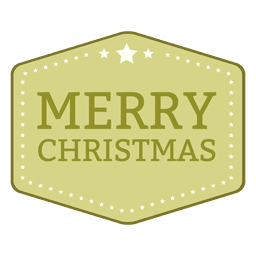 Christmas rectangular seal PNG Design