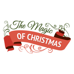 Christmas ribbon decoration PNG Design