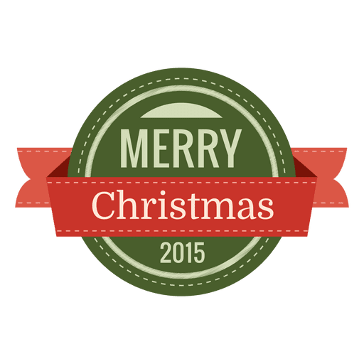 Christmas round seal PNG Design