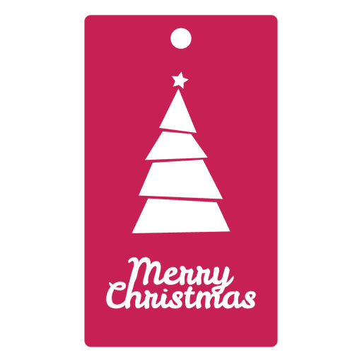 Etiqueta magenta da árvore de natal Desenho PNG