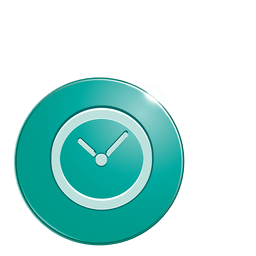 Icono de burbuja de reloj Diseño PNG
