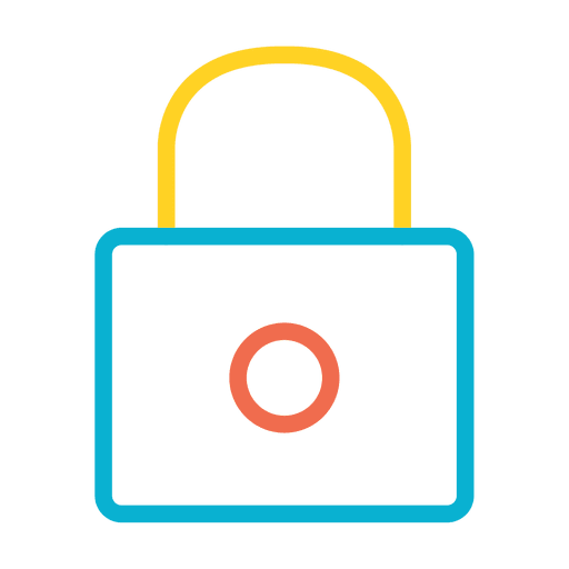 Closed lock icon PNG Design