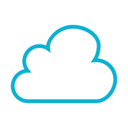 Ícone de clima de nuvem azul Desenho PNG