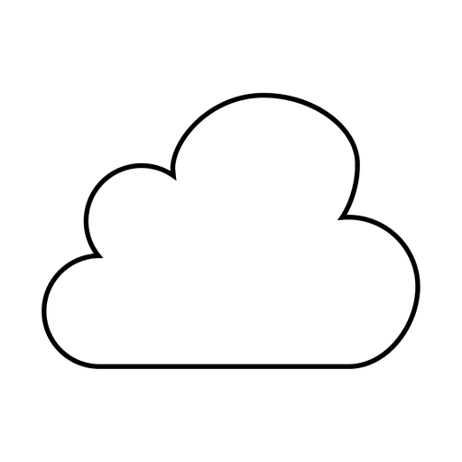 Icono de archivos de nube de trazo Diseño PNG
