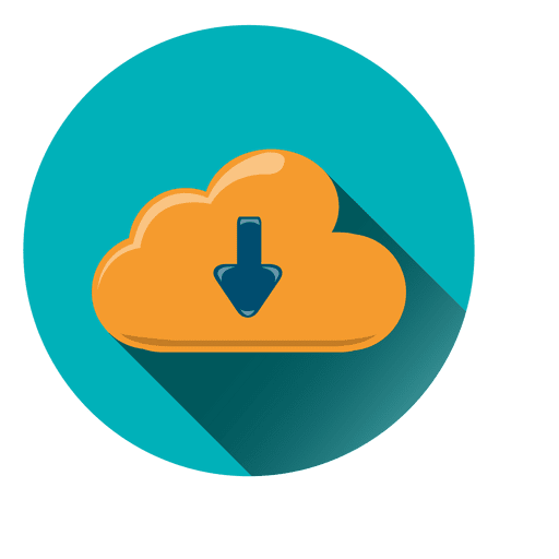 Cloud storage circle icon PNG Design