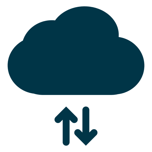 Cloud storage and download icon