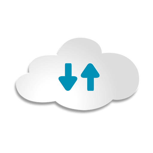 Cloud storage sticker PNG Design