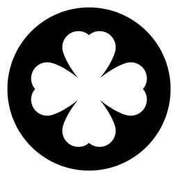 Círculo de trébol Diseño PNG