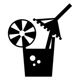 Silueta de bebida de coctel Diseño PNG