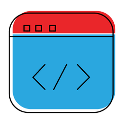 Icono de código web Diseño PNG