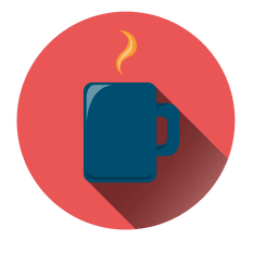 Icono de círculo de taza de café