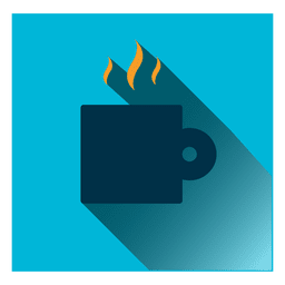Coffee mug square icon PNG Design