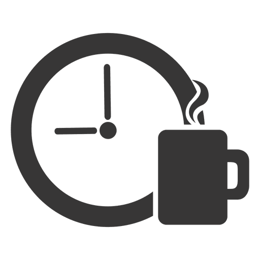 Kaffeezeit-Symbol PNG-Design