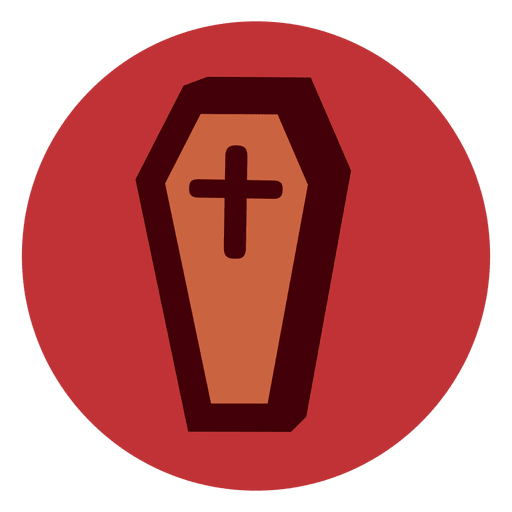 Icono de círculo de ataúd 1 Diseño PNG