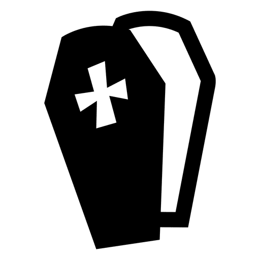 Icono de ataúd plano Diseño PNG