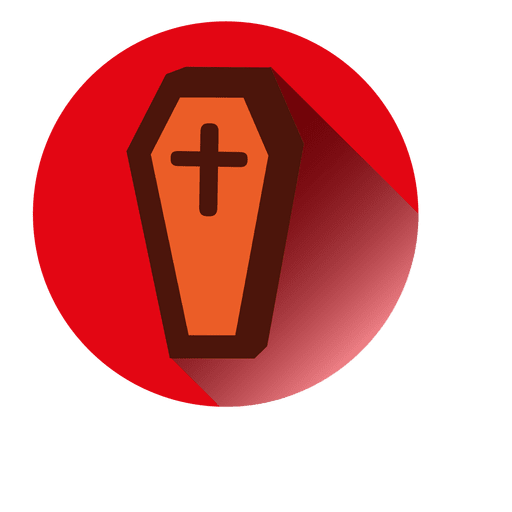 Icono de ataúd redondo Diseño PNG