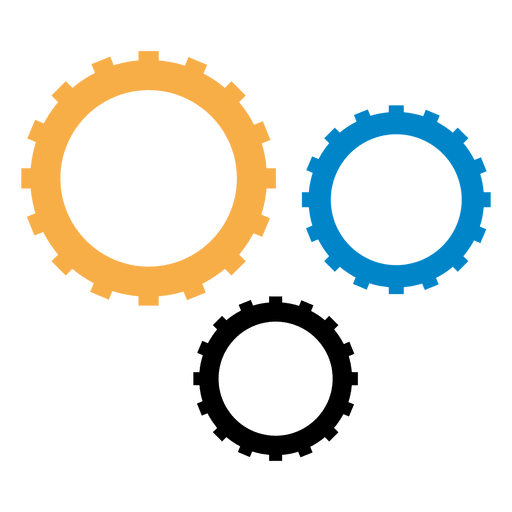 Cogwheels flat icon PNG Design