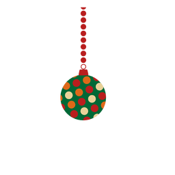 Colorful dotted bauble PNG Design