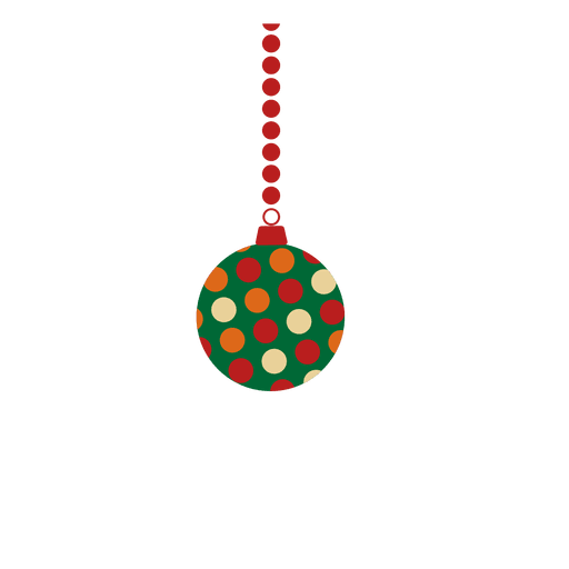 Colorful dotted bauble PNG Design