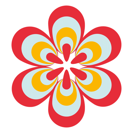 Buntes Blumensymbol 1 PNG-Design
