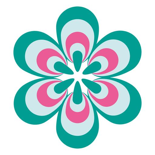 Ícone de flor colorida 2 Desenho PNG