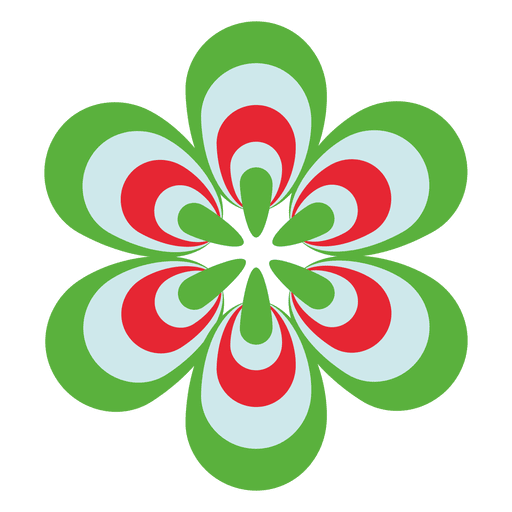 Buntes Blumensymbol 3 PNG-Design