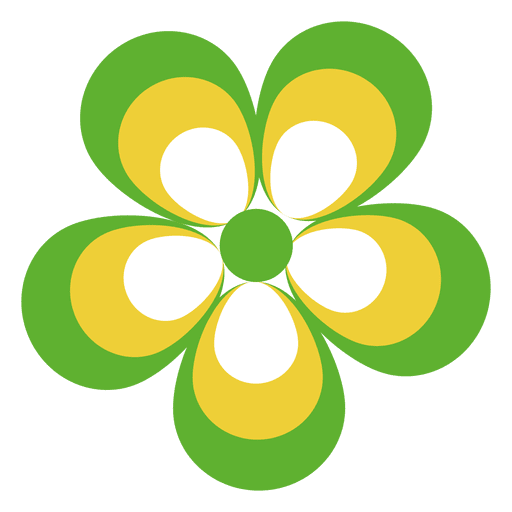 Buntes Blumensymbol 5 PNG-Design