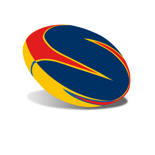 Colorful paints rugby ball PNG Design