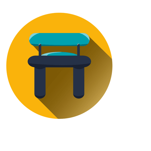 Icono redondo de silla con inodoro Diseño PNG