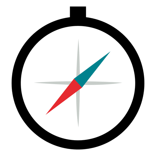 Kompass flaches Symbol PNG-Design