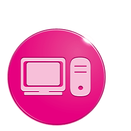 Computer bubble icon PNG Design