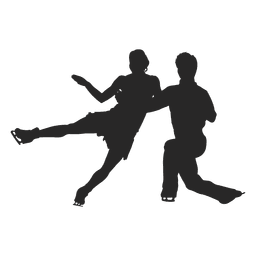 Couple ice skating PNG Design