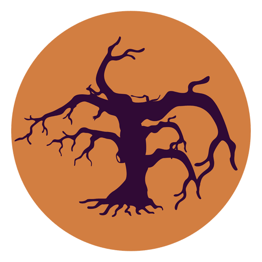 Crooked tree circle icon 1 PNG Design