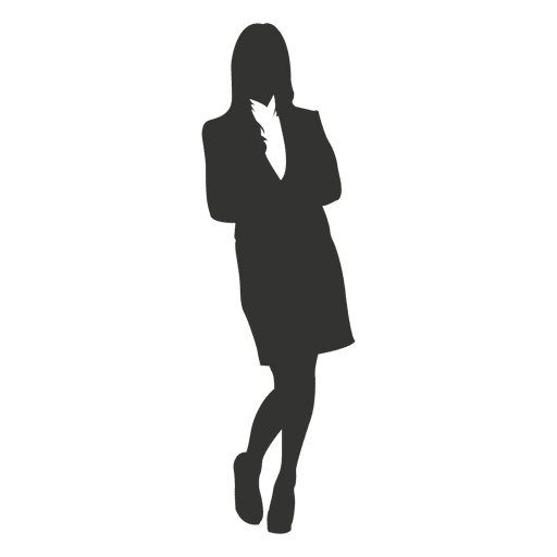 Cross arms businesswoman standing 1 PNG Design