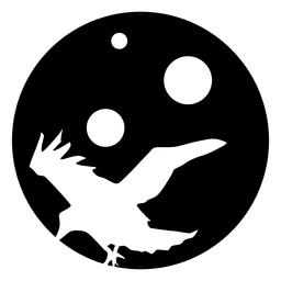 Corvo sobre a lua Desenho PNG