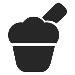 Cupcake flache Ikone PNG-Design