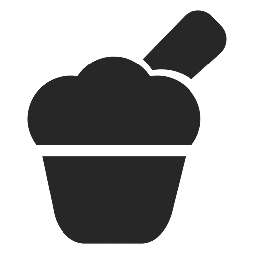 Cupcake flache Ikone PNG-Design