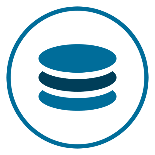 Database circle icon PNG Design