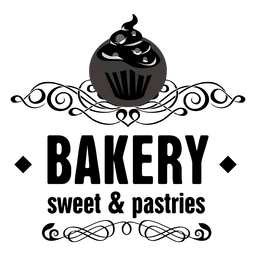 Bakery emblem over a brick wall - Vector download