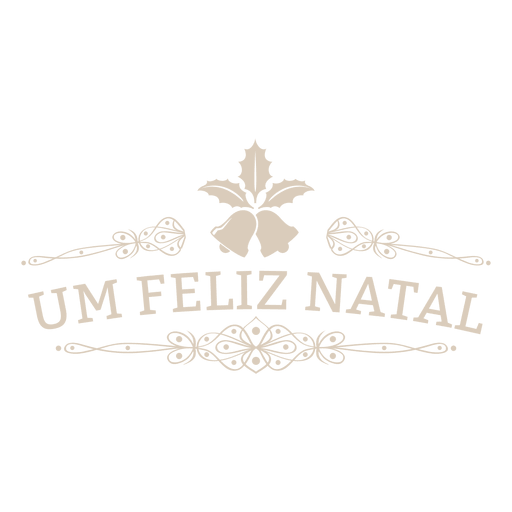 Etiqueta decorativa natalina portuguesa Desenho PNG