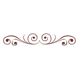 Dekorativer Verzierungsteiler 6 PNG-Design