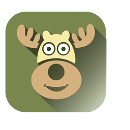 Icono cuadrado de cabeza de ciervo Transparent PNG