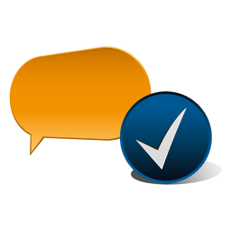 Icono de verificación de nube de diálogo Diseño PNG